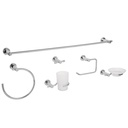 Juego de 6 accesorios para baño acabado cromo, FOSET ELEMENT