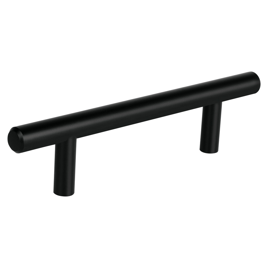 Jaladera de acero, 96mm, línea Cilindro, negro, HERMEX