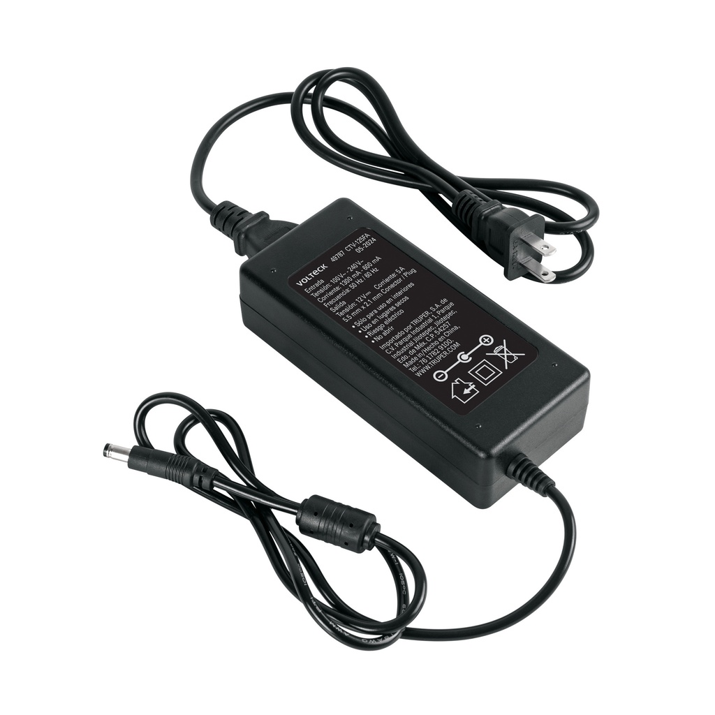 Fuente de Alimentación 12V 5A para CCTV, VOLTECK