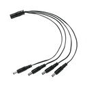 Cable Divisor de Energía tipo Pulpo 1 a 4 para CCTV, VOLTECK