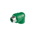 Codo 90° PPR,  3/4', rosca macho con inserto metálico, FOSET