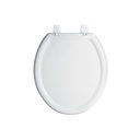 Asiento redondo ligero con tapa para WC, blanco, FOSET BASIC