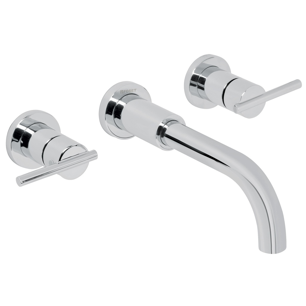 Mezcladora cromo de pared para lavabo, FOSET ELEMENT