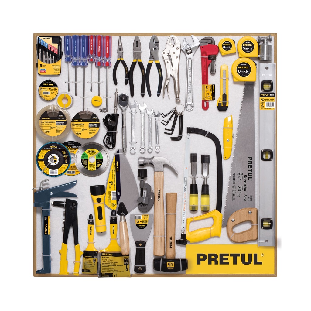 Exhibidor PRETUL 80x80 cm, 1 tablero