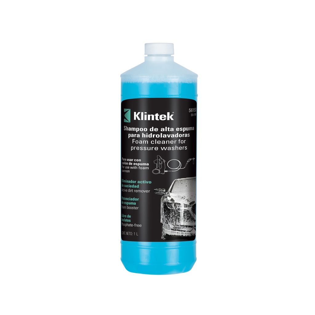 Shampoo alta espuma para hidrolavadora, 1 L, KLINTEK