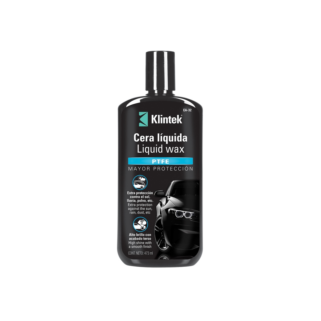 Cera líquida PTFE para auto, 473 ml, KLINTEK