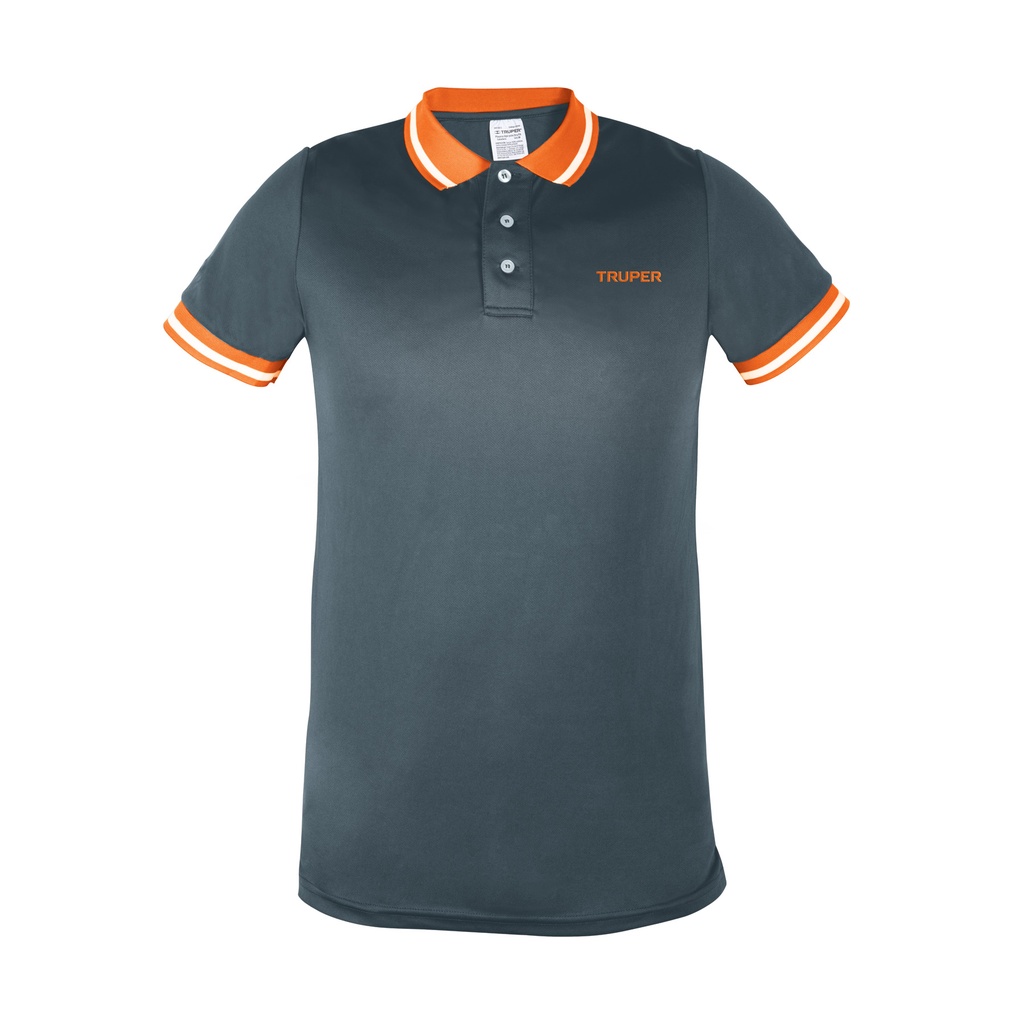 Playera polo performance para hombre, gris, CH, TRUPER