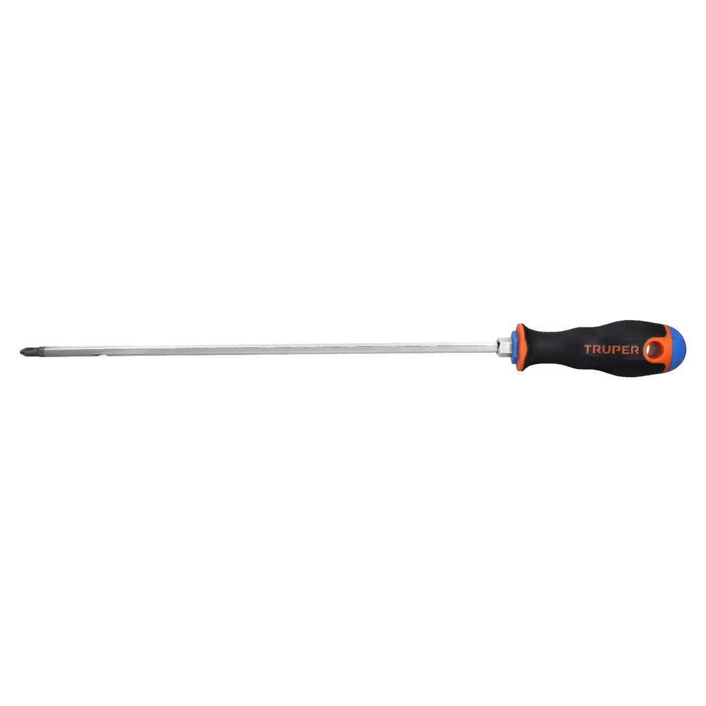 Desarmador de cruz 1/4' x 12' mango Comfort Grip, TRUPER