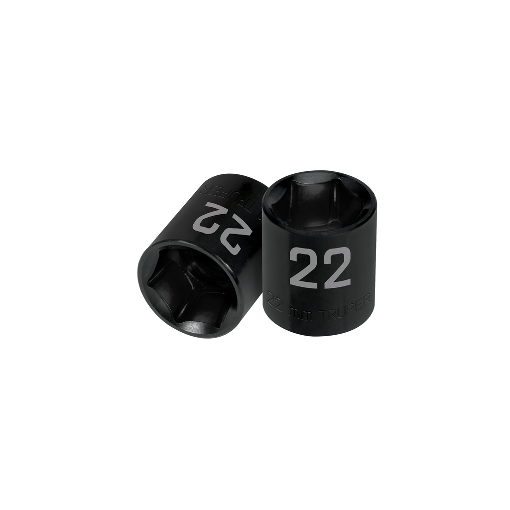 Dado de impacto de 22 mm, 6 puntas, cuadro 1/2', TRUPER