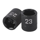 Dado de impacto de 23 mm, 6 puntas, cuadro 1/2', TRUPER