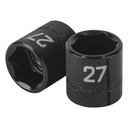 Dado de impacto de 27 mm, 6 puntas, cuadro 1/2', TRUPER