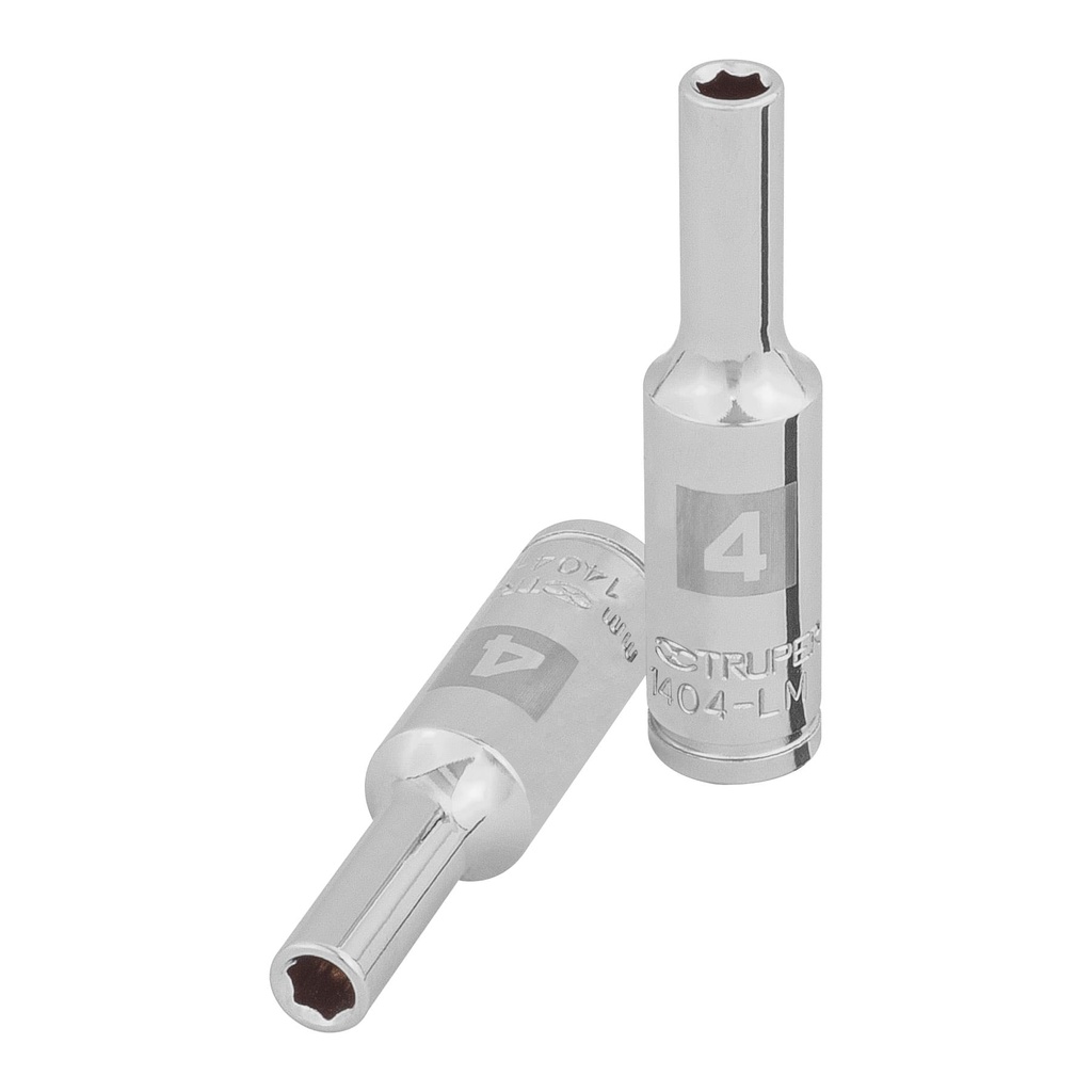 Dado largo de 4 mm, 6 puntas, cuadro 1/4', TRUPER