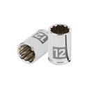 Dado de 12 mm, 12 puntas, cuadro 1/4', TRUPER
