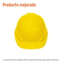Casco de seguridad ventilado, ajuste de matraca, amarillo