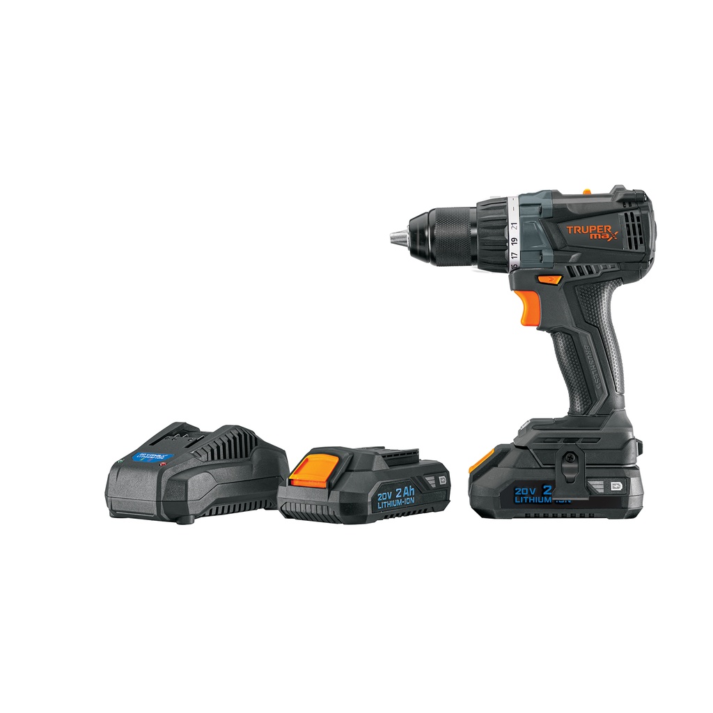 Taladro 1/2', 20V, 2 baterías 2Ah, MAX