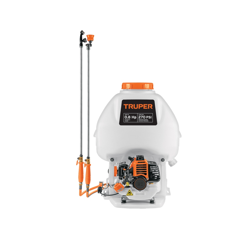 Fumigador de 25 L con motor a gasolina de 2 tiempos, TRUPER