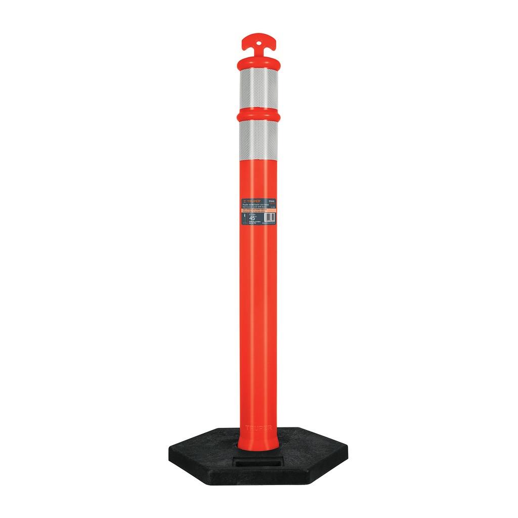Poste delimitador de 115 cm de alto con base y reflejante