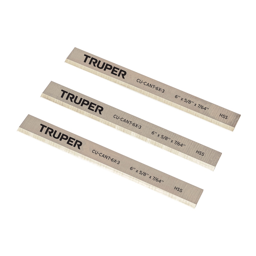 Cuchillas para canteadora CANT-6X, 3 pzs en caja, TRUPER