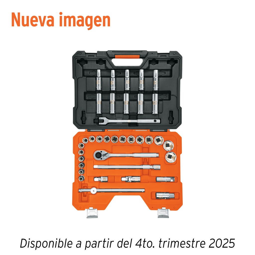 Juego de 36 herramientas cuadro 1/2' mm para mecánico