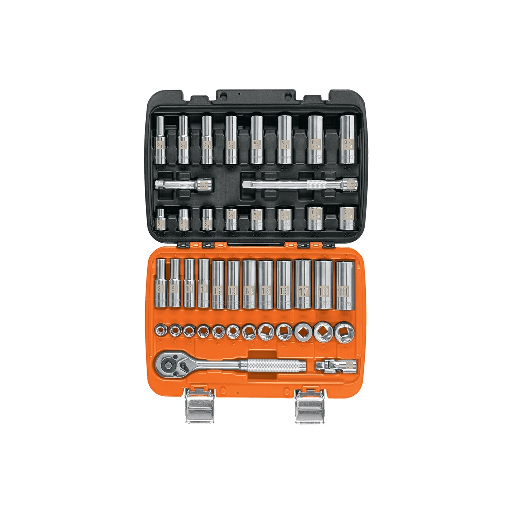 Juego de 45 herramientas cuadro 3/8' std y mm para mecánico