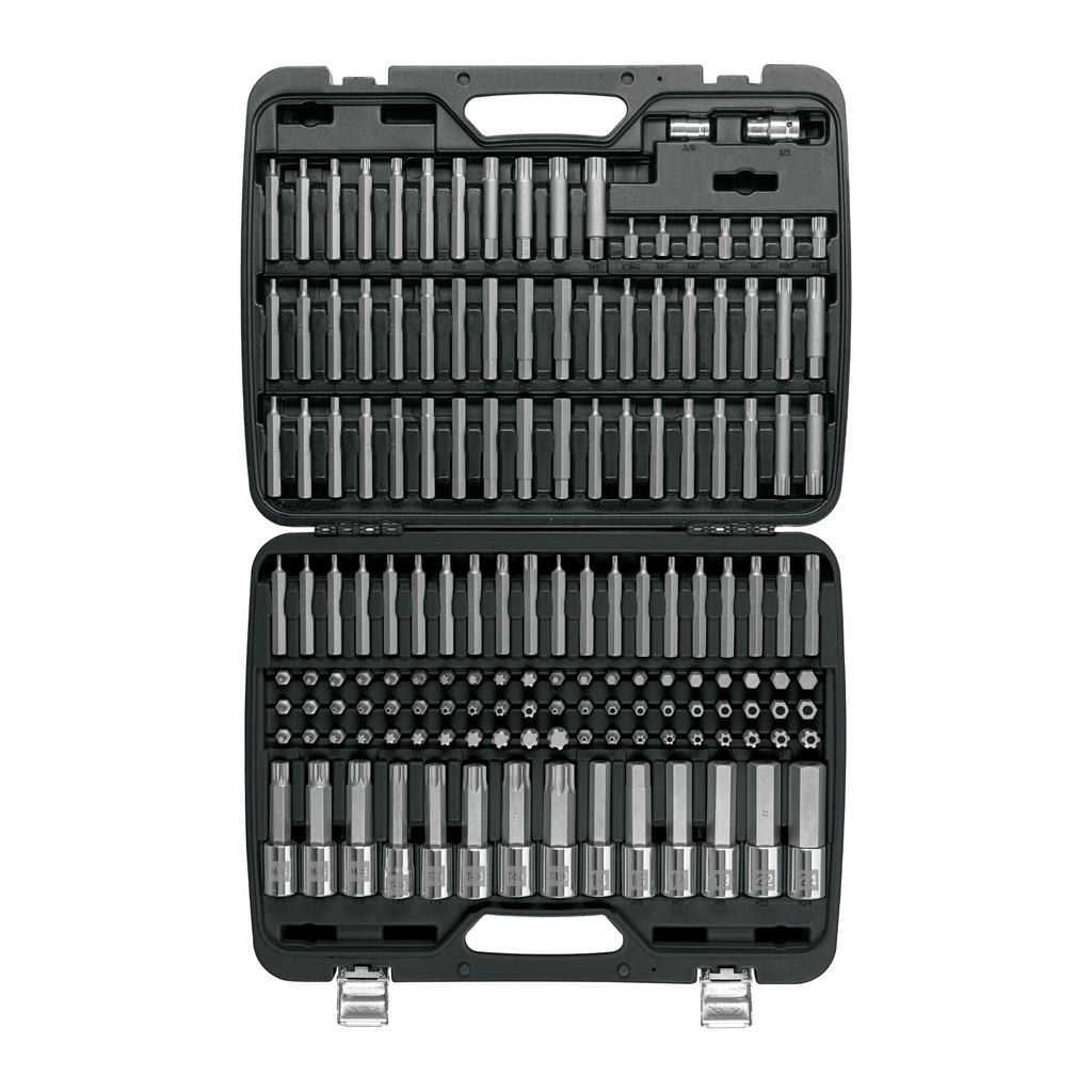 Juego de puntas y dados con punta para mecánica, 150 piezas