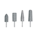 Juego de 4 piedras montadas zanco 1/4', acero inoxidable