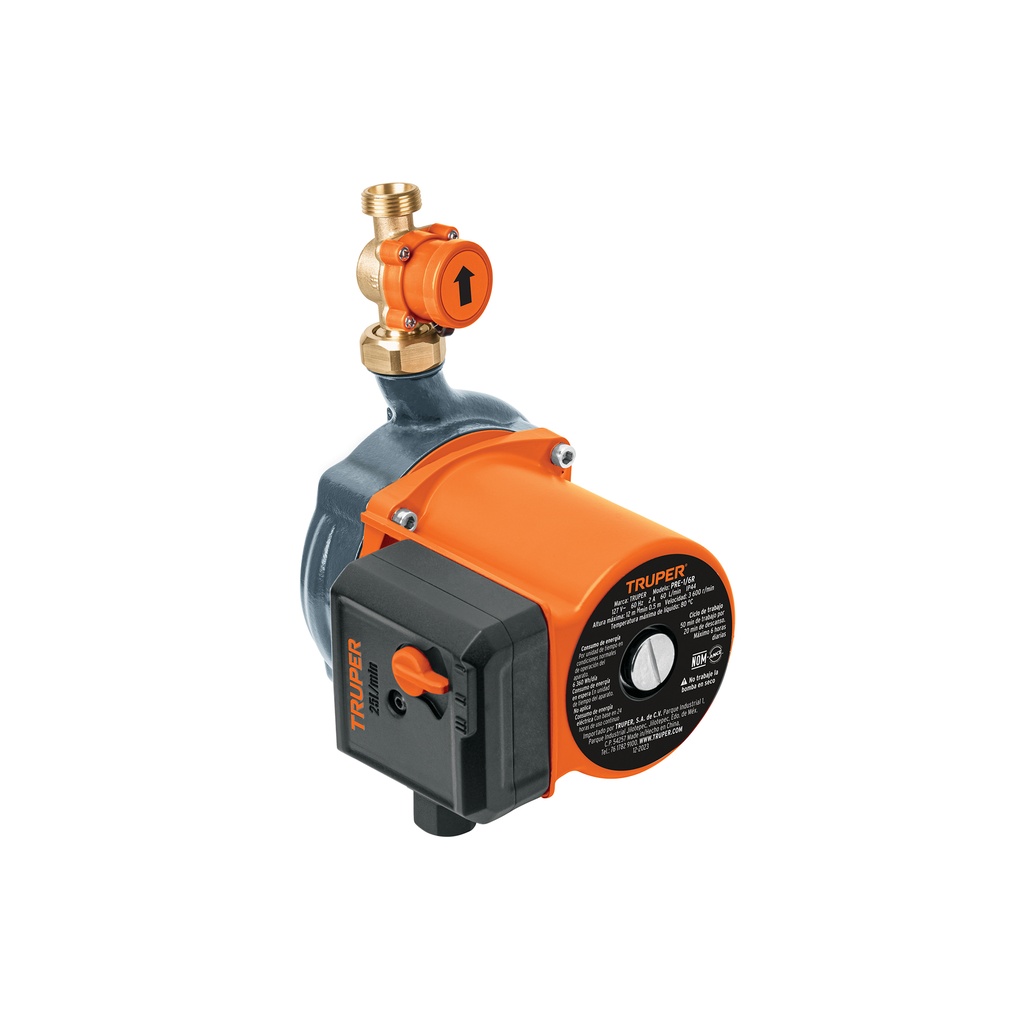 Bomba presurizadora 1/6 HP, con sensor regulable, TRUPER