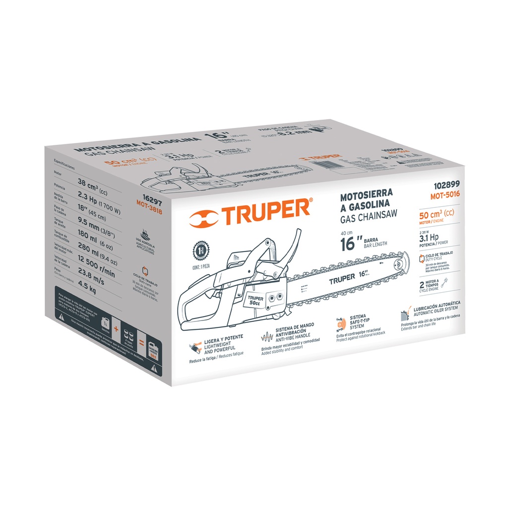 Caja de empaque de repuesto para MOT-5016, TRUPER