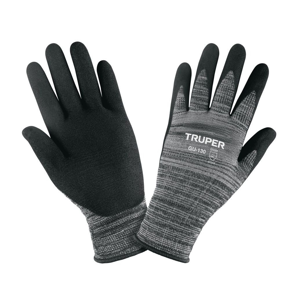 Guantes de nylon recubiertos de nitrilo arenoso, XCH, TRUPER