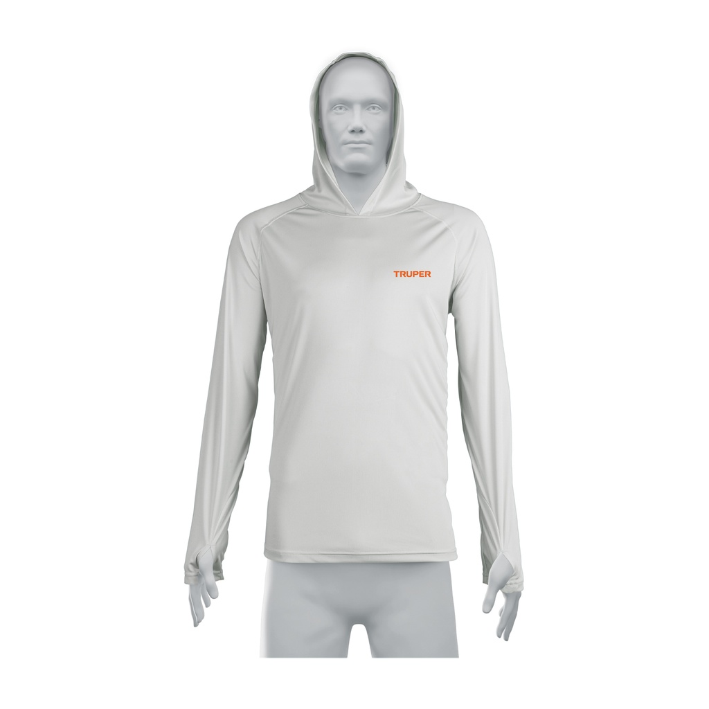 Playera protección solar, manga larga, con gorro, hombre, G