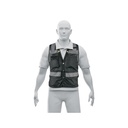 Chaleco seguridad reforzado negro con bolsas, M, EXPERT