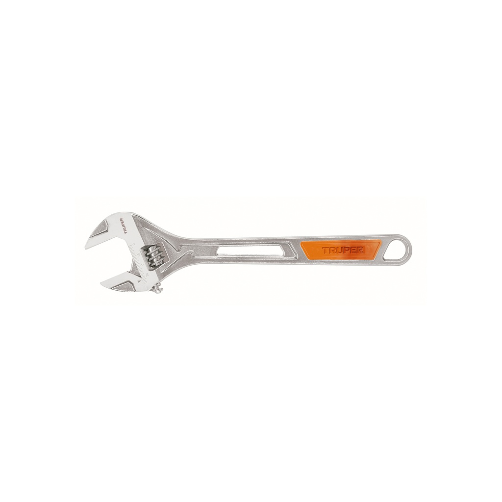 Llave ajustable (perico) 15' cromada, TRUPER