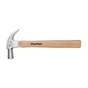 Martillo cabeza cónica 27 mm uña curva, mango madera, TRUPER