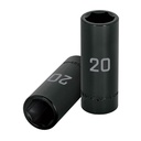 Dado largo cuadro 1/2' de impacto 6 puntas de 20 mm, TRUPER