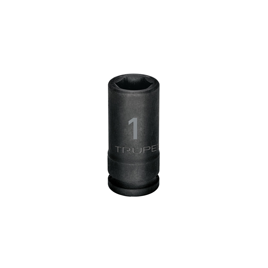 Dado largo de impacto de 1', 6 puntas, cuadro 3/4', TRUPER