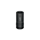 Dado largo de impacto de 1', 6 puntas, cuadro 3/4', TRUPER