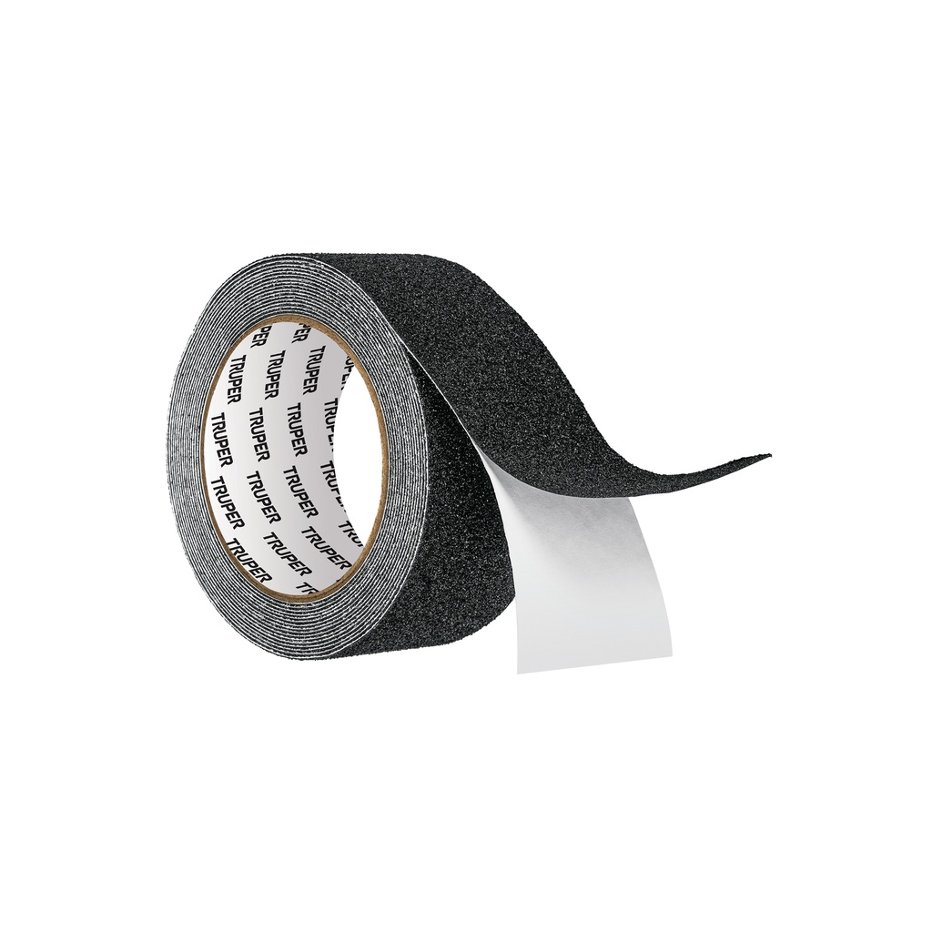 Rollo de 5 m de cinta antiderrapante negra 50mm con abrasivo
