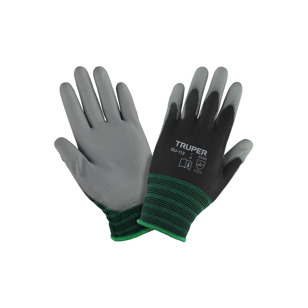 Guantes de nylon recubiertos de poliuretano, M, TRUPER